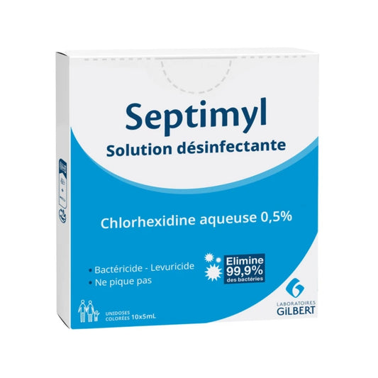 Dosettes antiseptiques chlorhexidine 0,5% 5 ml - Boîte de 10