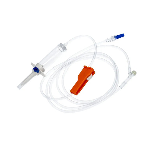 Perfuseur avec site d'injection en Y + LM + filtre purge 180 cm - Boîte de 10