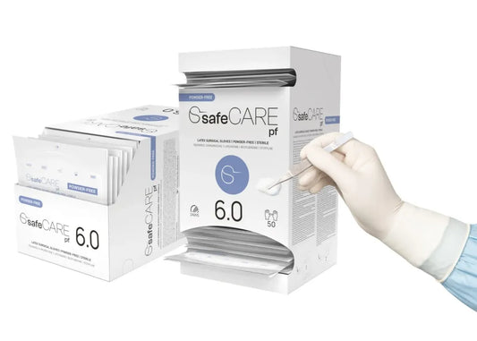 Gants de chirurgie latex sans poudre stériles - Boîte de 50 paires