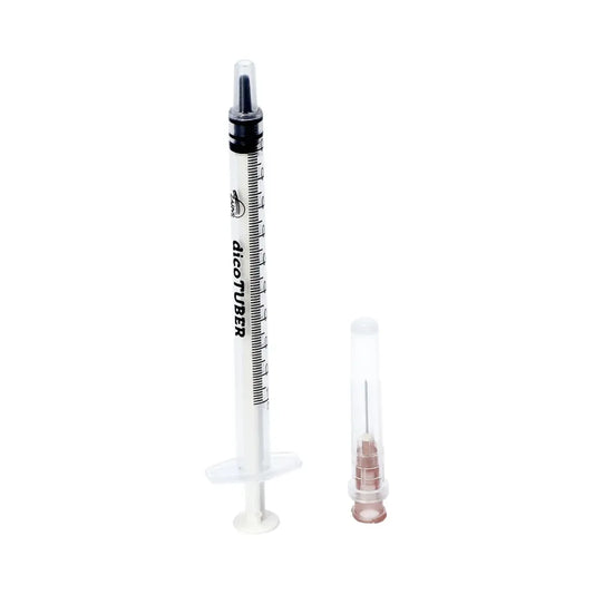 Seringue à tuberculine 1 ml avec aiguille 0,45 x 13 mm - Boîte de 100