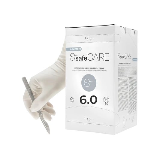Gants de chirurgie latex poudrés stériles - Boîte de 50 paires – 6.0